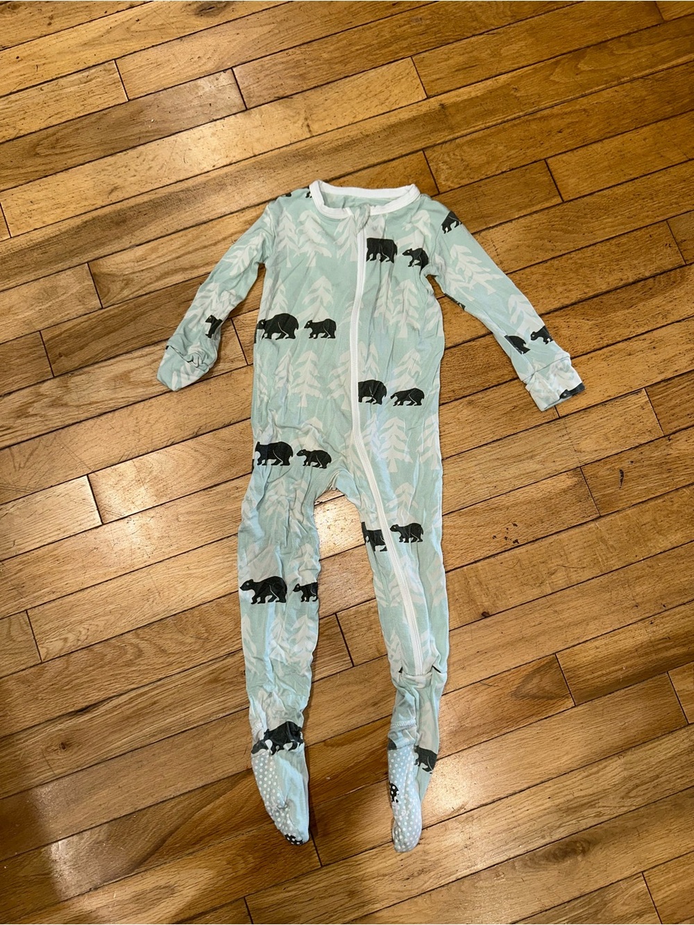 Baby Unisex Kickee Pants long sleeve footie zip pajama